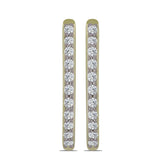 Cercei din Argint 925 Placat cu Aur ( 2.36 grame ) cu Diamant Certificat cultivat în laborator 0.34 Carate