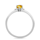 Inel din Argint 925 ( 1.59 grame ) cu Citrin Ural și Topaz Alb 0.42 Carate