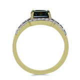 Inel din Argint 925 Placat cu Aur ( 3.58 grame ) cu Opal Etiopian Negru Lega Dembi și Spinel Negru 1.76 Carate