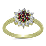 Inel din Argint 925 Placat cu Aur ( 2.56 grame ) cu Opal Etiopian Negru Lega Dembi și Topaz Alb 0.64 Carate