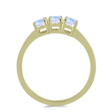 Inel din Argint 925 Placat cu Aur ( 1.95 grame ) cu Piatra Lunii Curcubeu 1.35 Carate