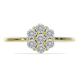 Inel din Argint 925 Placat cu Aur ( 2.09 grame ) cu Diamant Certificat cultivat în laborator 0.6 Carate