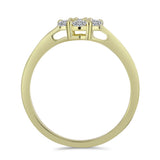 Inel din Argint 925 Placat cu Aur ( 2.09 grame ) cu Diamant Certificat cultivat în laborator 0.6 Carate
