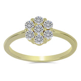 Inel din Argint 925 Placat cu Aur ( 2.09 grame ) cu Diamant Certificat cultivat în laborator 0.6 Carate