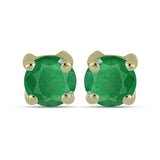 Cercei din Argint 925 Placat cu Aur ( 0.73 grame ) cu Smarald Zambian 0.44 Carate