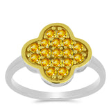 Inel din Argint 925 ( 2.42 grame ) cu Citrin Ural 0.73 Carate