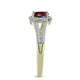 Inel din Argint 925 Placat cu Aur ( 2.3 grame ) cu Opal Etiopian Negru Lega Dembi și Topaz Alb 0.63 Carate