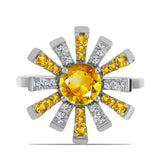 Inel din Argint 925 ( 4.05 grame ) cu Citrin Ural 1.91 Carate