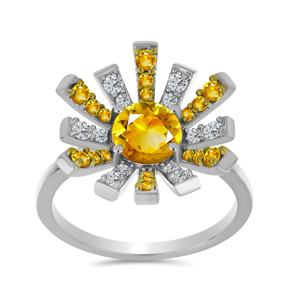 Inel din Argint 925 ( 4.05 grame ) cu Citrin Ural 1.91 Carate