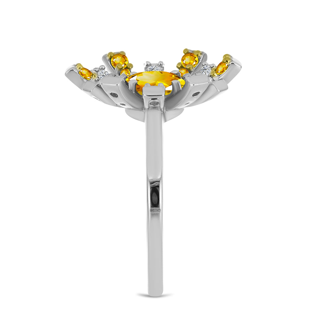 Inel din Argint 925 ( 4.05 grame ) cu Citrin Ural 1.91 Carate