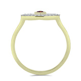 Inel din Argint 925 Placat cu Aur ( 1.89 grame ) cu Opal Etiopian Negru Lega Dembi și Topaz Alb 0.26 Carate