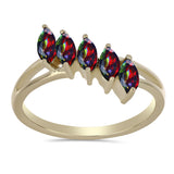 Inel din Argint 925 Placat cu Aur ( 2.1 grame ) cu Opal Etiopian Negru Lega Dembi 0.45 Carate