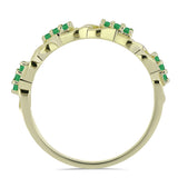 Inel din Argint 925 Placat cu Aur ( 2.25 grame ) cu Smarald Zambian 0.2 Carate