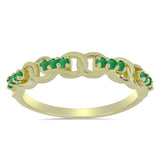 Inel din Argint 925 Placat cu Aur ( 2.25 grame ) cu Smarald Zambian 0.2 Carate