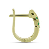 Cercei din Argint 925 Placat cu Aur ( 4.35 grame ) cu Smarald Zambian 0.28 Carate