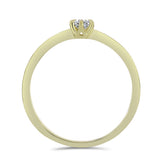 Inel din Argint 925 Placat cu Aur ( 1.65 grame ) cu Diamant Certificat cultivat în laborator 0.2 Carate
