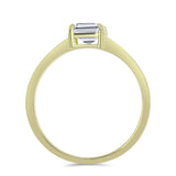 Inel din Argint 925 Placat cu Aur ( 1.57 grame ) cu Diamant Certificat cultivat în laborator 1.02 Carate