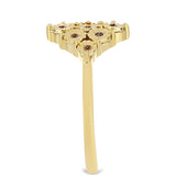 Inel din Argint 925 Placat cu Aur ( 2.59 grame ) cu Diamant Coniac 0.06 Carate