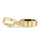 Pandantiv din Argint 925 Placat cu Aur ( 1.69 grame ) cu Onix Negru și Topaz Alb 1.13 Carate