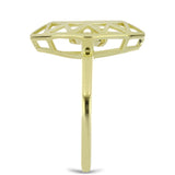 Inel din Argint 925 Placat cu Aur ( 2.43 grame ) cu Diamant Coniac 0.01 Carate