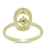 Inel din Argint 925 Placat cu Aur ( 2.52 grame ) cu Diamant Coniac 0.01 Carate