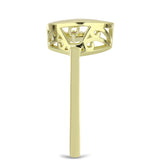 Inel din Argint 925 Placat cu Aur ( 2.52 grame ) cu Diamant Coniac 0.01 Carate