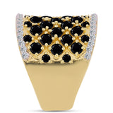 Inel din Argint 925 Placat cu Aur ( 10.48 grame ) cu Onix Negru 5.55 Carate