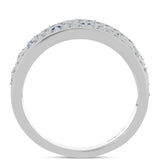 Inel din Argint 925 ( 4.47 grame ) cu Safir Albastru Australian și Topaz Alb 0.69 Carate