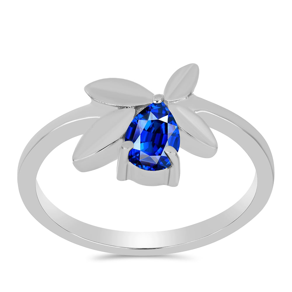 Inel din Argint 925 ( 2.32 grame ) cu Safir Albastru Australian 0.54 Carate