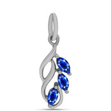 Pandantiv din Argint 925 ( 0.75 grame ) cu Safir Albastru Australian 0.38 Carate