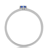 Inel din Argint 925 ( 1.42 grame ) cu Safir Albastru Australian 0.16 Carate