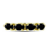 Inel din Argint 925 Placat cu Aur ( 1.71 grame ) cu Onix Negru 1.16 Carate