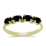 Inel din Argint 925 Placat cu Aur ( 1.71 grame ) cu Onix Negru 1.16 Carate