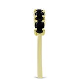 Inel din Argint 925 Placat cu Aur ( 1.71 grame ) cu Onix Negru 1.16 Carate