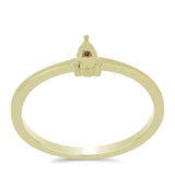 Inel din Argint 925 Placat cu Aur ( 1.51 grame ) cu Diamant Coniac 0.01 Carate