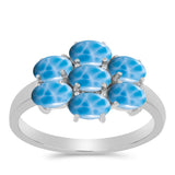 Inel din Argint 925 ( 2.48 grame ) cu Larimar de Barahona 2.13 Carate