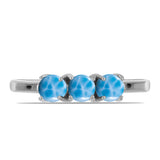 Inel din Argint 925 ( 2.15 grame ) cu Larimar de Barahona 1.15 Carate