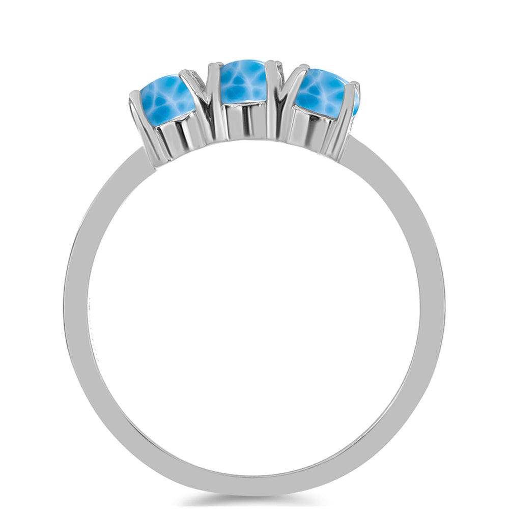 Inel din Argint 925 ( 2.15 grame ) cu Larimar de Barahona 1.15 Carate