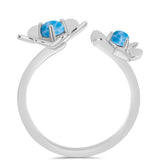 Inel din Argint 925 ( 3.38 grame ) cu Larimar de Barahona 0.52 Carate