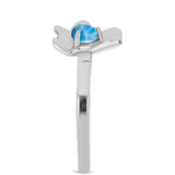 Inel din Argint 925 ( 3.38 grame ) cu Larimar de Barahona 0.52 Carate