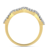 Inel din Argint 925 Placat cu Aur ( 4.37 grame ) cu Diamant Coniac și Topaz Alb 0.47 Carate