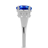 Inel din Argint 925 ( 2.36 grame ) cu Safir Albastru Australian 3.83 Carate