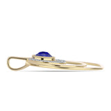 Pandantiv din Argint 925 Placat cu Aur ( 3.69 grame ) cu Lapis Lazuli și Topaz Alb 1.2 Carate
