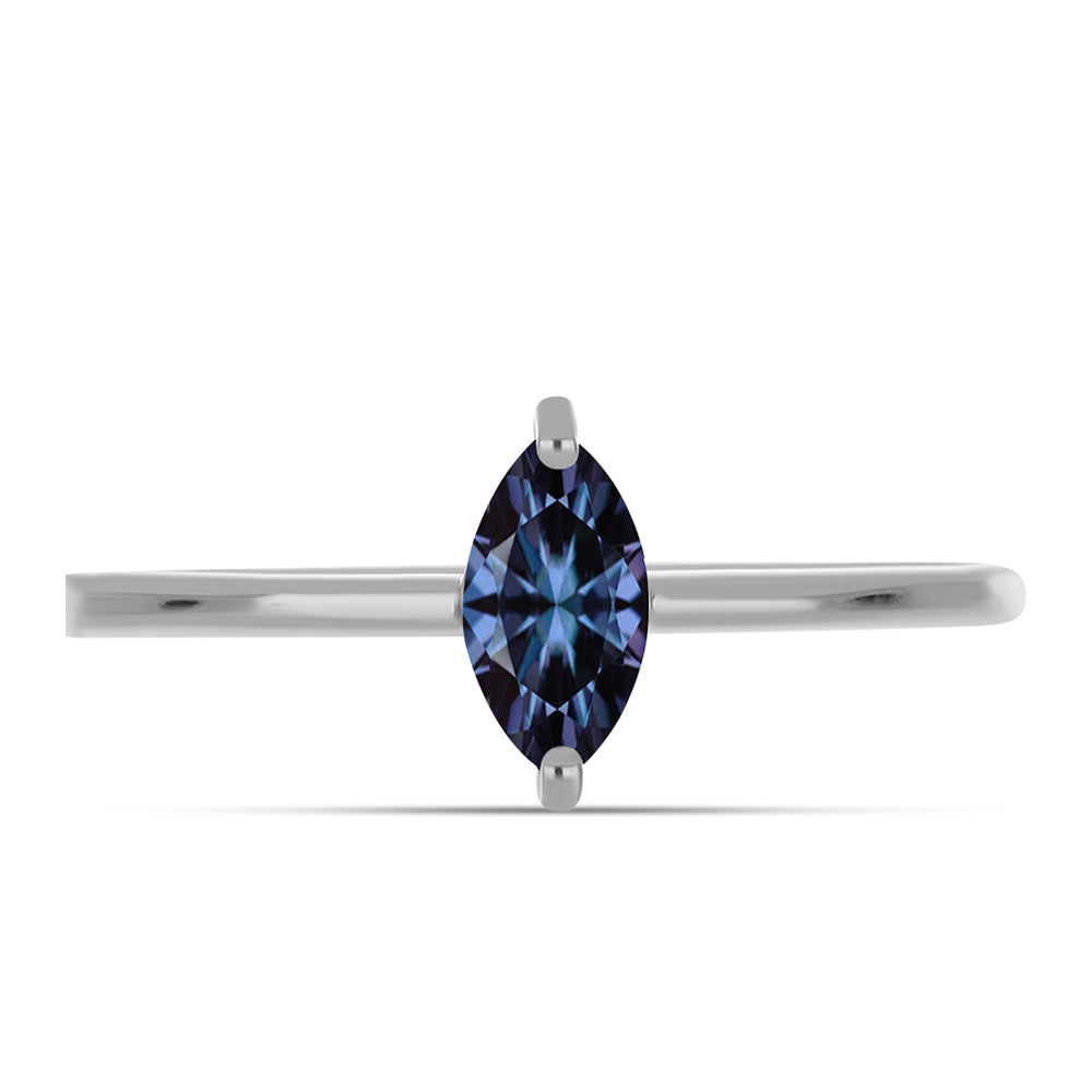 Inel din Argint 925 ( 1.48 grame ) cu Moissanite Violet Imperial 0.53 Carate