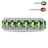Inel din Argint 925 ( 2.69 grame ) cu Alexandrit Natural și Topaz Alb 1.82 Carate