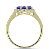 Inel din Argint 925 Placat cu Aur ( 2.81 grame ) cu Lapis Lazuli și Topaz Alb 1.24 Carate