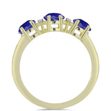 Inel din Argint 925 Placat cu Aur ( 2.18 grame ) cu Lapis Lazuli și Topaz Alb 0.72 Carate