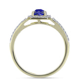 Inel din Argint 925 Placat cu Aur ( 3.05 grame ) cu Lapis Lazuli și Topaz Alb 1.34 Carate
