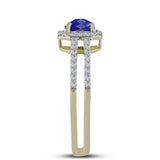 Inel din Argint 925 Placat cu Aur ( 3.05 grame ) cu Lapis Lazuli și Topaz Alb 1.34 Carate