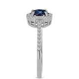 Inel din Argint 925 ( 1.86 grame ) cu Moissanite Violet Imperial și Zircon Alb 1.73 Carate